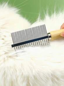 3pcs Stainless Steel Pet Grooming Brushes - For Dogs, Cats, Rabbits, Hamsters And Small Animals - Effective For Detangling, Deshedding And Grooming, Ergonomic Design, Durable For Long-Term Use, Pet Care Accessories