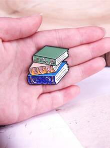 Punk Books With Star Moon Fire Flowers Enamel Pin Fashion Decorative Brooches Ornaments Lapel Bag Badges Jewelry Gifts 2025 New Style Backpack For School