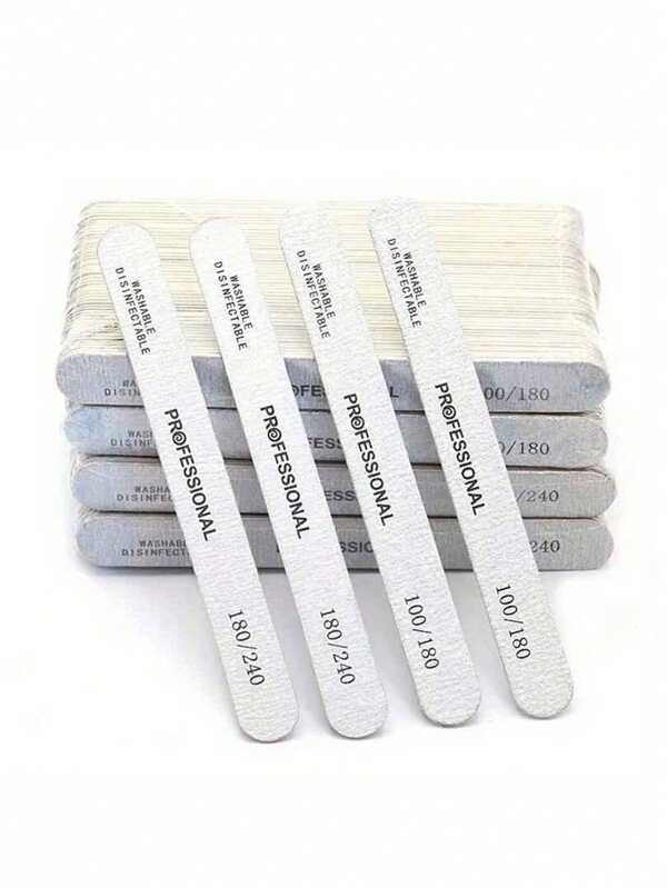 5/10/20/50Pcs Professional Nail File 100/180/240 Nail Art Wooden Sanding Buffer Block Pedicure UV Gel Nail Polish Pro Nail Files Artificial Tips Manicure DIY Tool Accessories