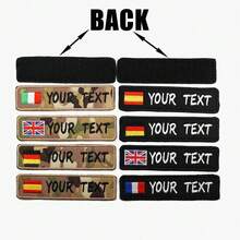 Customize An Arc-Shaped Embroidered Armband With Geometric Pattern Logos, A Clothing Decoration Patch That Can Be Sewn By Hand Or Hook And Loop On Backing,Personal Customizable Name Stickers With Personalized Text That Can Be Used As Decorations On Backpacks Or Other Items - Multicolor 2 - View 3