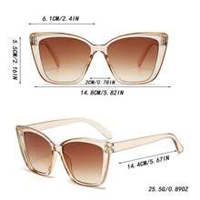 3pcs Plastic Vintage Geometric Flat Top Square Frame Summer Beach Vacation Boho Style Decorative Women Fashion Eyeglasses - Multicolor - View 8