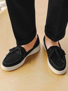 Nuevos mocasines informales con suela de goma suave y transpirable para hombres, de slip-on, diseño 2025