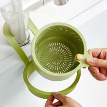 1 pièce Panier de drainage suspendu pour évier - Filtre d'évier de cuisine, panier de séparation des résidus alimentaires, panier-filtre à fruits, convient pour la filtration des résidus de cuisine et le stockage des légumes et des fruits