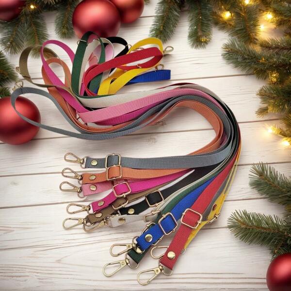 1pc Adjustable Colorful Crossbody Bag Polyester, Metal Buckle Shoulder Strap For Women, Great For Phone Lanyards And Handbag Straps, Handbag Accessories | Colorful Shoulder Straps | Durable Polyester, Crossbody Bag Straps