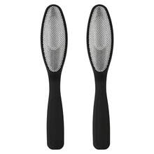 Kit 02 Ralador Lixa Para Pé Aço Inox Pele Morta Grossa Ressecada Calosidades Pedicure Profissional - Preto - Visão 1