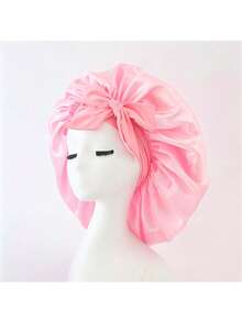 缎面丝质帽，带可调节系带 - 轻盈护发帽，整晚舒适，护发和沐浴 - 适合男女返校