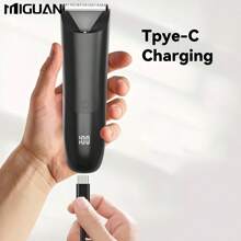 Recortadora corporal para hombres, afeitadora eléctrica, recortadora eléctrica de ingles y pelo, afeitadora y recortadora de higiene masculina con cuchillas de cerámica, capacidad de batería de 500mAh para todo el Body