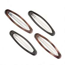 Large Oval Snap Clips With No-Slip Grip For All Hair Types, Tortoise Color, Set Of 4, Perfect For School, Work, Or Everyday Styling