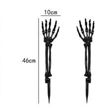 2pcs Halloween Decoration Simulation Hand Bone Skeleton Dark Surprise Garden Ground Ghost Hand Skeleton Ghost Festival Props Spoof Decorative Props - Multicolor - View 13