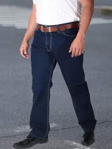 Jeans de moda para hombre, jeans slim casuales y versátiles - Azul - Ver 2