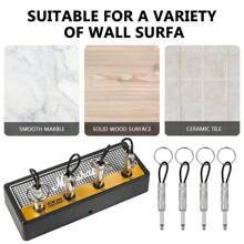 Estante de almacenamiento de llaves retro creativo montado en la pared, gancho para llaves de guitarra audio montado en la pared, con 4 llaveros de enchufe de guitarra, adecuado para entusiastas de la música. Organizador de llaves montado en la pared, soporte de llaves de diseño minimalista, almacenamiento individual para el hogar y la oficina
