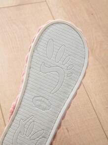 Mujer Chanclas de casa con bordado de letra de peluche dormitorio moda interior
