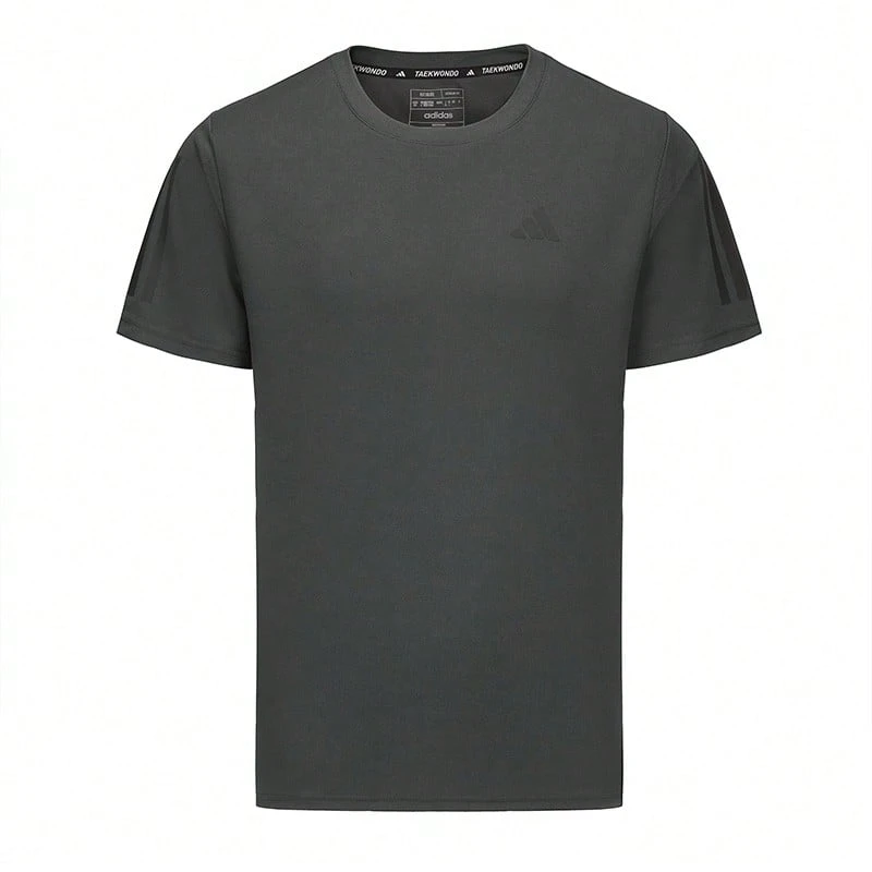 Adidas 阿迪达斯男士运动休闲健身跑步短袖T恤，运动T恤，训练跑步休闲多功能 - 灰色 - 查看 1