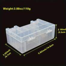 1 pezzo Scatola portabatterie ad alta capacità, adatta per scomparti per batterie AA/Batteria da 9V/Batteria AAA e per varie dimensioni di batterie, organizer per batterie, scomparti multifunzione per batterie, scatola di stoccaggio in plastica, scatola organizer trasparente, adatta per giocattoli domestici/stoccaggio batterie per telecomandi
