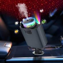 [3 种香味车载充电器] 带星空氛围灯，双 80 厘米伸缩电缆，快速充电功能 - 灰色 - 查看 11