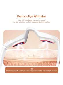 Red Light Theraphy 3D Eye Beauty Instrument Micro-Current Pulse Eye Relax Eye Massager Anti Eye Fatigue Electric Eyes Massage Beauty Remove Anti Wrinkle Eye Relaxtion Reduce Wrinkles And Dark Circle Remove Eye Bags Massager Beauty Tool Under-Eye Glasses Massager Women Gifts