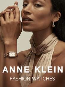 Anne Klein Women's Rose Gold Tone Quartz Watch Ladies Elegant Bracelet Watch With Glossy White Dial Watch For Women With Adjustable Link Bracelet And Jewelry Clasp,AK/3774RGRG