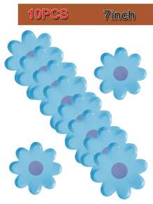 10 Pcs Daisy Paper Plates Flower Disposable Gold Foil Dessert Plates Sunflower Boho Groovy Party Plates For Summer Birthday Shower Wedding Tableware Supplies ,7 Inch/9 Inch Plate,Daisy Shape Plates White Daisy Flower Paper Food Plate Summer Spring Daisy Flower Party Decoration, Birthday, Wedding, Graduation, Cake Party, Fruit Party, Summer Party, Father's Day, Halloween, Thanksgiving, Christmas