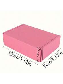5pcs/ Cute Pink Small Mail Box Packaging Box, Small Business Packaging Corrugated Box Craft Festival Christmas Gift Packaging (Pink) Can Hold Books, Toys, Tools, Etc - Pink - View 9