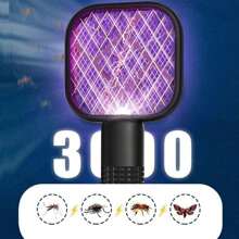 1 Stück USB-Moskito-Klatsche-Falle mit UV-Licht, tragbares Insekten-Schläger-Moskito-Killer-Lampe für Zuhause, Outdoor, Auto, Camping, Reisen, Hotel - Schädlingsabwehr