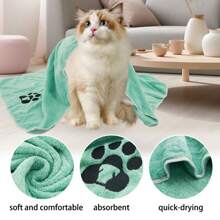 1 confezione di asciugamani ultra-fini in fibra per cani, 50x95cm, super assorbenti e morbidi, asciugamano per toelettatura di animali domestici, adatto per cani grandi, medi o piccoli come prodotti perfetti per doccia e bagno per cani
