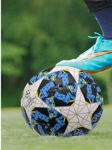 1pc 5# Hand-Sewn Soccer Ball, Standard For Adult/Youth/Student Training, Durable, Suitable For Outdoor, Indoor, Beach, Grass, Cement, Available In Blue, White, Multicolor