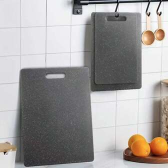 3 pièces Set de planches à découper en plastique, planches à découper épaisses et durables pour la viande, les légumes et les fruits, avec poignée antidérapante - Accessoire de cuisine lavable au lave-vaisselle