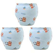 6 piezas de pantalones de entrenamiento para bebé con estampado de animales lindos - Textura suave, adecuado para todas las estaciones, ajuste regular, apto para entrenamiento de ir al baño, diseño de estampado alegre, ajuste cómodo para actividades al aire libre y ropa de dormir para niños y niñas