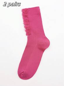 1/2/3/5 Pares de Calcetines mujer de pila rota de unicolor, calcetines de tripulación con agujeros rotos, estilo vintage, gruesos, para pareja, calcetines hasta el tobillo con agujeros en la calle
