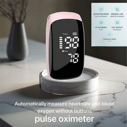 Fingertip Pulse Oximeter, A Monitoring Device For Detecting Pulse, Heart Rate And Blood Oxygen, Also Known As Fingertip Oxygen Clip
