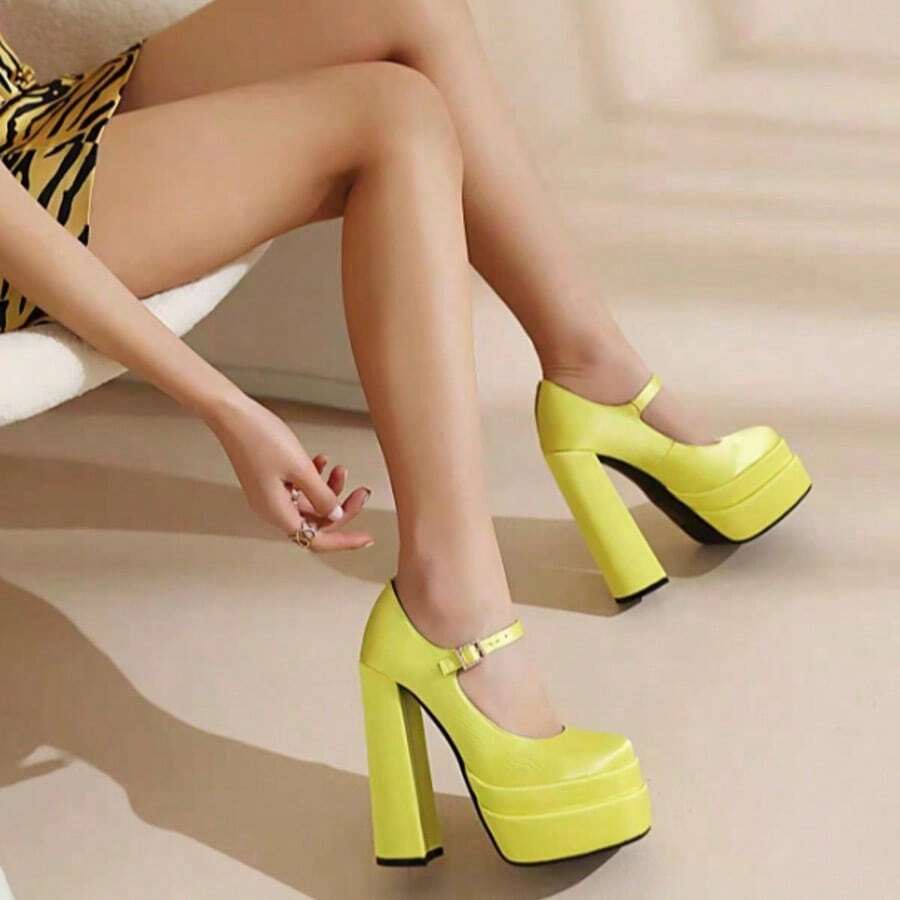 Women Pumps - Yellow - View 1