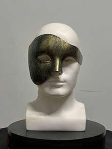 1PC 装扮年会派对化妆舞会男化妆舞会半脸成人复古王子独眼面具，情侣配饰装扮年会派对化妆舞会男化妆舞会半脸成人复古王子独眼面具 - 彩色 - 查看 2