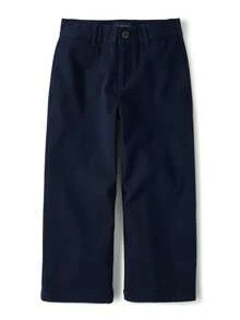 The Children's PLACE Boys Uniform Loose Fit Baggy Chino Pants Tan Navy - HẢI QUÂN MỚI - Xem 1