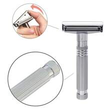 Adjustable Manual Razor Shaver, Double Edge Razor, Friendly R For Body & Face, Reusable Razor, Close And Smooth Wet Shaving, Adjustable Blade Angle, With 20 Blades, Idea Gitf Father And Boy Friend