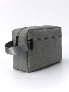 1件装旅行男士洗漱包女士化妆包防水女士化妆包美容洗漱包手提包收纳包旅行必备度假暑假返校用品书包上学洗漱包旅行 - 灰色 - 查看 4