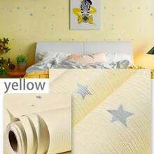 1 卷大理石房间装饰自粘壁纸，即撕即贴壁纸，厨房配件浴室和家具翻新，优雅的大理石图案，适合现代空间，用于厨房墙纸的大理石卷 - 黃色 - 查看 4