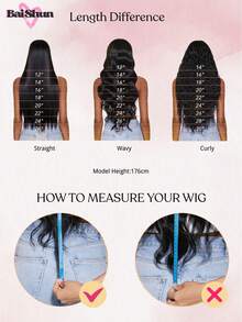 34 Inch 200% Density 13x4 Loose Wave Lace Front Wig Natural Black Color Human Blended Hair Wig Human Hair Pre Plucked Pre Cut Brazilian Virgin Human Blended Hair Human Hair Natural Hairline Wigs For Women 13x4 HD Transparent Lace Frontal Water Wave Wigs For Beginners - Natural & Black - View 10