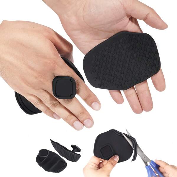 2 paires de gants d'entraînement antidérapants personnalisables - gants de fitness en silicone, convenant pour le levage de poids, les tractions