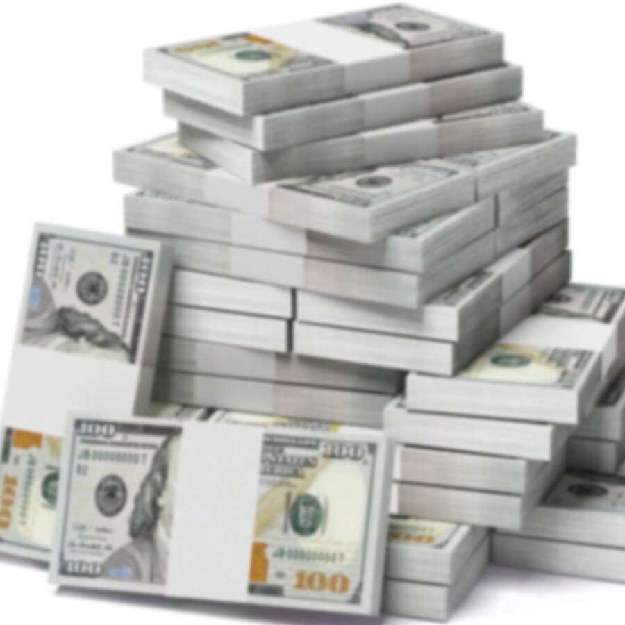 200pcs Of Simulated US Dollar Banknote Props, Realistic Toy Banknotes - Realistic $100 Bill Replica Bills For Film, Theater, Cosplay & Themed Parties - Durable Paper Currency For Professionals - Xanh và trắng - Xem 1