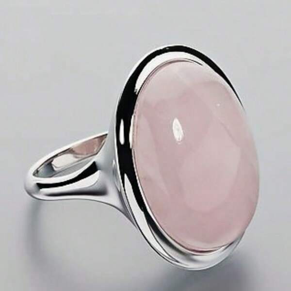 Eleganter rosa ovaler Vintage-Ring mit funkelnden kubischen Zirkonia-Steinen - das perfekte Geschenk für den Heiratsantrag, Jahrestag, Valentinstag