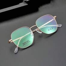 Monture de lunettes en titane pur ultra-légère polygonale, lunettes vintage en titane massif, unisexe toutes saisons