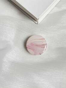 1pc Marble Grain Bubble Transparent Slouchy Bracket, Creative Adjustable Desktop Phone/Tablet Stand Compatible With IPhone, Android Phone, Gift For Birthday, Family, Friends Push-Pull Phone Grip, Phone Holder, Phone Accessories Compatible With IPhone, Android Phone, Gift For Birthday, Family, Friends - Multicolor - View 4