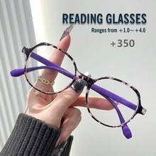 Rivsar 男女通用专业老花镜,新款圆形拼接时尚碎花老花镜,配有灵活弹簧镜腿,矩形镜框,适合日常佩戴、运动、电脑使用,抗疲劳,携带方便,适合各种脸型。有紫色、绿色、黄色等7种颜色可选。是送给父母、情人节、圣诞节、万圣节的理想礼物。 - 透明色 - 查看 27