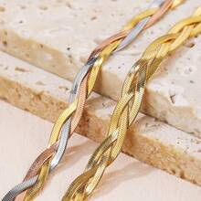 JOJELOO 1 Stück handgefertigtes Titanstahl-Armband, modisch & personalisiert, geeignet für Frauen zum Tragen auf Partys oder Hochzeiten