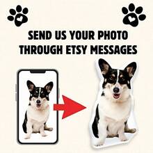 1pc Customized Pet Throw Pillow, Personalized Dog Portrait Pillow, Double-Sided Printed, Pet Memorial Gift, Vibrant Colors, Unique Customized Gift, Ideal For Christmas, Thanksgiving - Multicolor - View 9