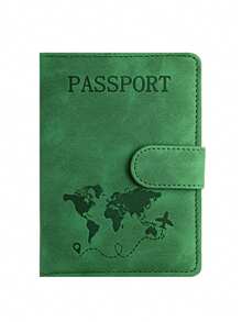 定制文字Logo PU皮革护照夹套，机票护照钱包旅行证件收纳包，多用途，大容量，多功能，色彩缤纷，可爱，萌系，简约，趣味，卡哇伊，Y2K，极简主义，通勤，商务休闲，基础款，定制，个性化，独特，专属定制，送给他的理想礼物，送给她的理想礼物，送给家人，朋友，女朋友，周年纪念日，生日，节日/度假，户外/郊游/旅行/徒步/体育场/运动/攀岩，商务/通勤/工作/办公室，定制行李箱和旅行装备，旅行箱旅行包 - 彩色 - 查看 18