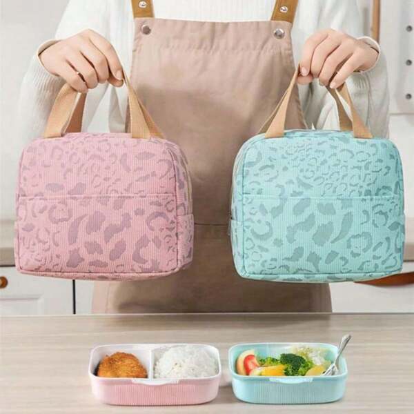 1pc Insulated Lunch Bag, Ladies And Gentlemen Lunch Bag, Delicious, Insulated, Soft, Large Lunch Cooler Bag, School Lunch Box, School Lunch Container, Picnic Bags, Large Capacity Insulated Lunch Bags