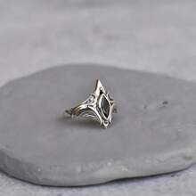 1pc Vintage Bohemian All-Seeing Eye Ring, Fashionable Unisex Jewelry