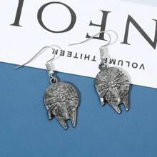 bandai 1pair Fashion Airship Pendant Earrings Classic Science Fiction Pendant Earrings Handmade Ship Accessories For Fans Gift