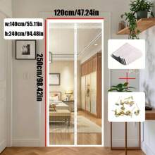 Magnetic Mosquito Net Curtain - No Hole Self-Adhesive Door Curtain, Universal For Kitchen Bedroom, Summer Magnetic Mesh Screen, Breathable Invisible Curtain, Washable Retractable Divider, Home Mosquito Repellent